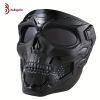 Skull Mask Full Face Tactical Masks For CS Survival Games Shooting Cosplay Movie Paintball Halloween Scary Masks - Green+Gray-Lens