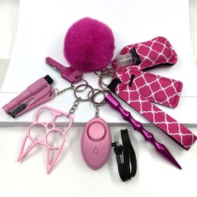 Custom Personal Safety Survival Women Alarm Window Breaker Set Girl Self Defense Keychain - Style5