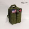 MOLLE Tactical First Aid Bag - Detachable Medical Kit with Emergency Supplies for EMT, Survival, and Tactical Gear - Army Green