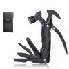 Portable Stainless Steel Claw Hammer Pocket Multitool Tool With Nylon Sheath Outdoor Survival Camping Hunting Hiking Equipment - Black