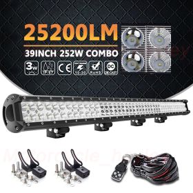 252W 39inch Dual Row Spot LED Light Bar Fits Off Road Tractor ATV SUV - 252WSMSF-1LRC