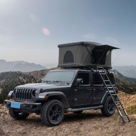 Trustmade Hard Shell Rooftop Tent 2mins Setup 100% Waterproof 50mm Mattress Pick Up Available - Black+Grey