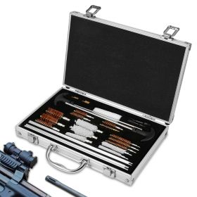 126Pcs Universal Gun Cleaning Kit Gun Cleaning Brushes Mops with Carrying Case for Rifles Pistols Handguns Shotguns - CleaningKit