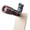 HD 8X Clip On Optical Zoom Telescope Camera Lens For Universal Mobile Cell Phone - Red