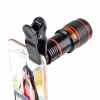 HD 8X Clip On Optical Zoom Telescope Camera Lens For Universal Mobile Cell Phone - Red