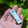 Stainless Whistle Double Tube Lifesaving Emergency SOS Outdoor Survival Whistle - Multicolor