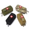 Tactical Medical EDC Pouch EMT Emergency Bandage Tourniquet Scissors IFAK Pouch First Aid Kit Survival Bag Military Pack - Black