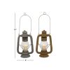 DecMode 9"W, 23"H Rustic Lantern, Grey, 2 - Pieces - DecMode