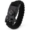 Outdoor Paracord Survival Parachute Cord Bracelet - Red