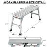 Work Platform Aluminum Step Ladder Drywall Safe ANSI Approved of Capacity 225 LBS Medium Duty Portable Bench Folding Ladders Stool w/Non-Slip Matb - S