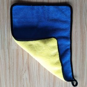 Two-color Couble-sided Car Dual-use Cleaning Car Wash Towel (Option: Blue 30x40)